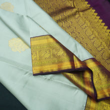 Load image into Gallery viewer, Light Blue Kanchipuram Silk Saree with Golden &amp; Korvai Border
