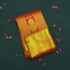 Traditional Chili Red Kanchipuram Silk Saree with Zari Brocade and Meena Work - Vivaaha Silks & Sarees