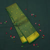 Dark Green Vaira Oosi Kanchipuram Silk Saree with Bavanji Border - Vivaaha Silks & Sarees