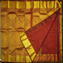 Load image into Gallery viewer, Araku Red Kanchipuram Silk Saree with Zari Brocade &amp; Meena Work - Vivaaha Silks &amp; Sarees
