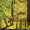 Traditional Dark Green Kanchipuram Silk Saree with Zari Thilagam Design - Vivaaha Silks & Sarees