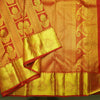 Traditional Chili Red Kanchipuram Silk Saree with Zari Brocade and Meena Work - Vivaaha Silks & Sarees