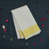 Cream Color Kanchipuram Pure Silk Premium Dhoti - Vivaaha Silks & Sarees