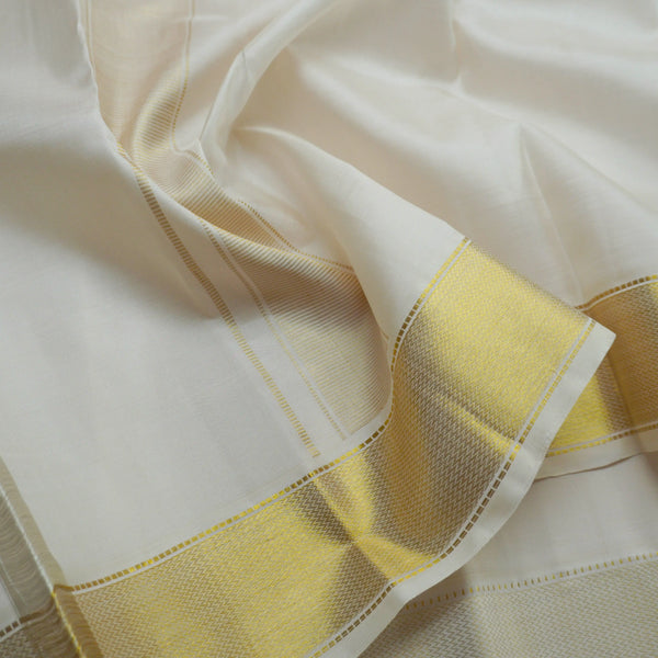 Cream Color Kanchipuram Pure Silk Premium Dhoti