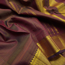 Load image into Gallery viewer, Traditional Brown 9-Yard Kanchipuram Silk Saree - Vivaaha Silks
