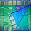 Jungle Green Bridal Kanchipuram Silk Saree with Blue Border - Vivaaha Silks & Sarees