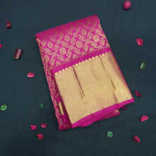 Load image into Gallery viewer, Traditional Rani Pink Bridal Kanchipuram Silk Saree with Gold Zari

