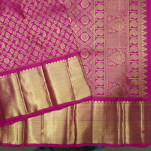 Load image into Gallery viewer, Traditional Rani Pink Bridal Kanchipuram Silk Saree with Gold Zari

