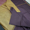 Fenugreek, Blush Pink, and Brown Mubbagam Kanchipuram Handloom Silk Saree - Vivaaha Silks & Sarees