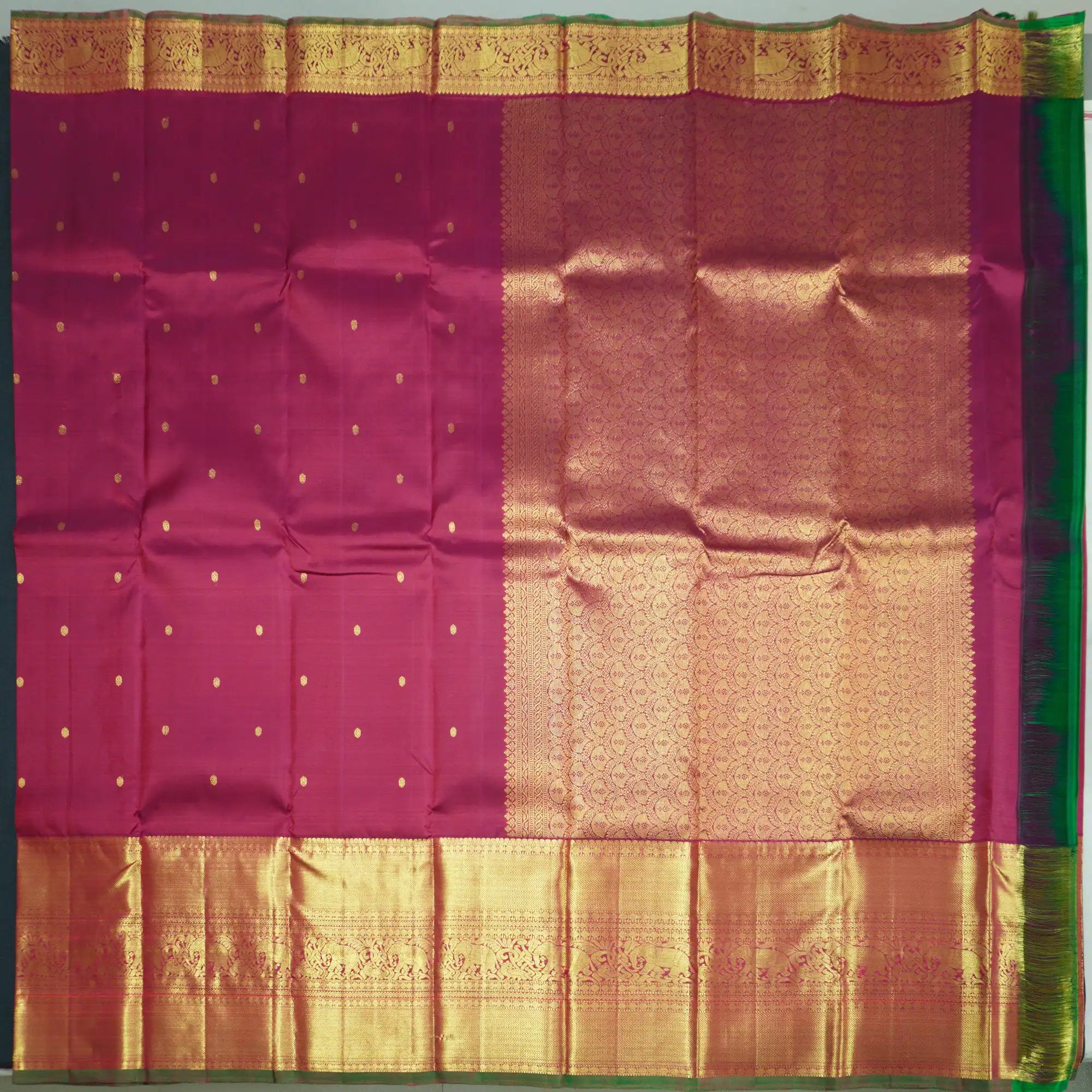 Araku Red Handloom Silk Saree with Traditional Border Design
