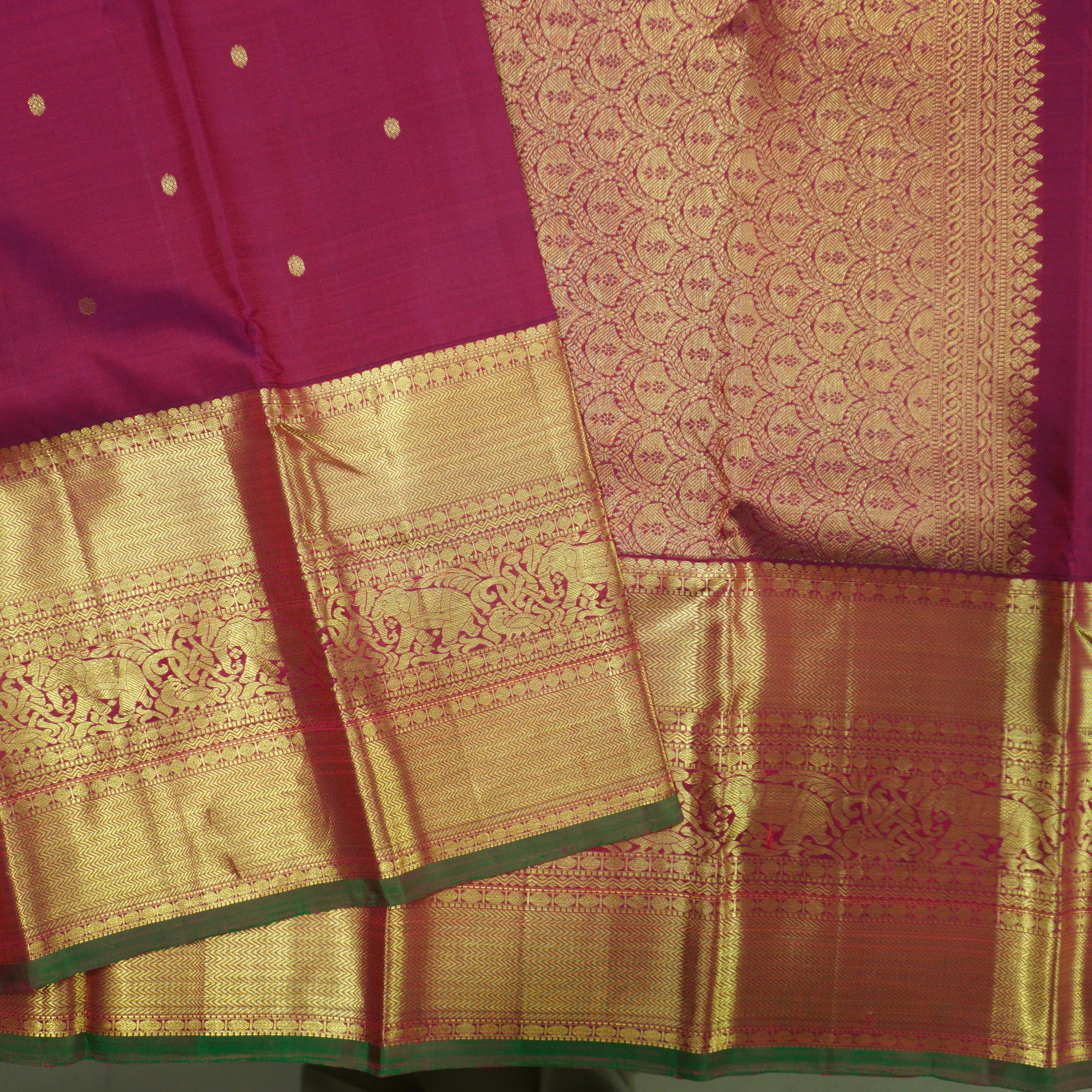 Araku Red Handloom Silk Saree with Traditional Border Design
