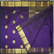 Load image into Gallery viewer, Handloom Kanchipuram Silk Saree in Navalpazham with Traditional Peacock Design
