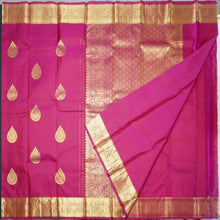 Load image into Gallery viewer, Rani Pink Kanchipuram Silk Saree with Paisley Motif and Floral Border - Vivaaha Silks &amp; Sarees
