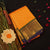 Golden Orange Kanchipuram Silk Saree with Navy Blue Bavanji Border - Vivaaha Silks & Sarees