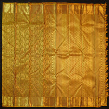 Load image into Gallery viewer, Fenugreek Bridal Kanchipuram Silk Saree with Zari Brocade &amp; Traditional Design
