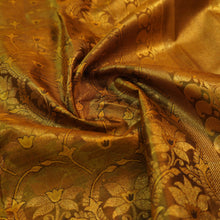 Load image into Gallery viewer, Fenugreek Bridal Kanchipuram Silk Saree with Zari Brocade &amp; Traditional Design
