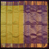 Pista Green Kanchipuram Silk Saree with Gold Zari Checks and Navy Border - Vivaaha Silks & Sarees