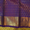 Pista Green Kanchipuram Silk Saree with Gold Zari Checks and Navy Border - Vivaaha Silks & Sarees