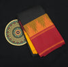 Black Kanchipuram Silk Saree with Ganga Jamuna Temple Border - Vivaaha Silks & Sarees