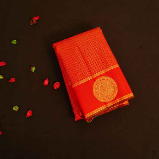 Chilli Red Vintage Kanchipuram Silk Saree