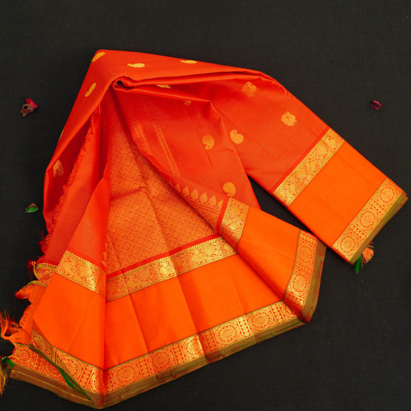 Chili Red Vaira Oosi Vintage Kanchipuram Silk Saree
