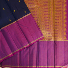 Load image into Gallery viewer, Navy Blue Vintage Kanchipuram Silk Saree
