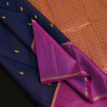 Load image into Gallery viewer, Navy Blue Vintage Kanchipuram Silk Saree
