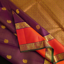 Load image into Gallery viewer, Purple Vaira Oosi Vintage Kanchipuram Silk Saree
