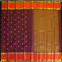 Load image into Gallery viewer, Purple Vaira Oosi Vintage Kanchipuram Silk Saree
