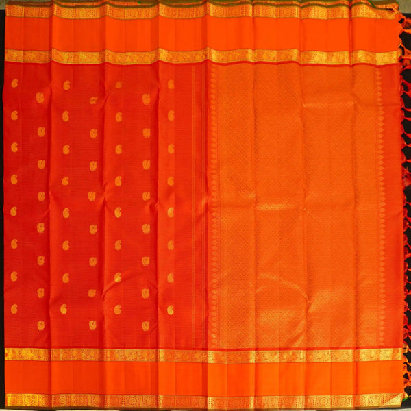 Chili Red Vaira Oosi Vintage Kanchipuram Silk Saree