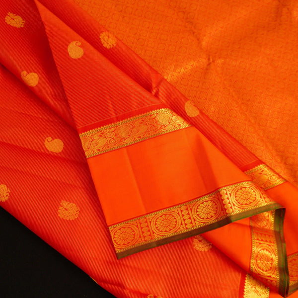 Chili Red Vaira Oosi Vintage Kanchipuram Silk Saree