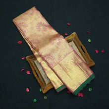 Load image into Gallery viewer, Full Gold Pure Zari Kanchipuram Silk Saree with Meena Brocade Design
