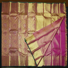 Load image into Gallery viewer, Full Gold Pure Zari Kanchipuram Silk Saree with Meena Brocade Design
