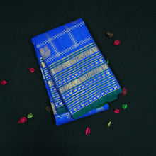 Load image into Gallery viewer, MS Blue Vintage Kanchipuram Silk Saree
