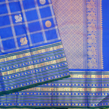 Load image into Gallery viewer, MS Blue Vintage Kanchipuram Silk Saree
