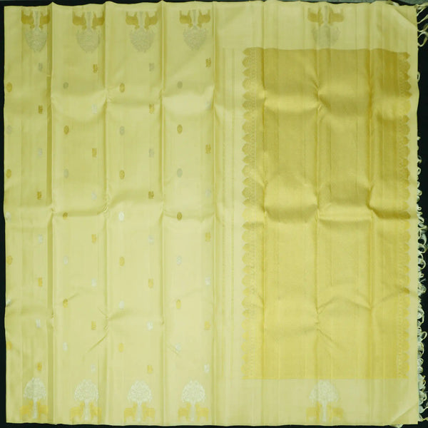 Ivory Kanchipuram Silk Saree