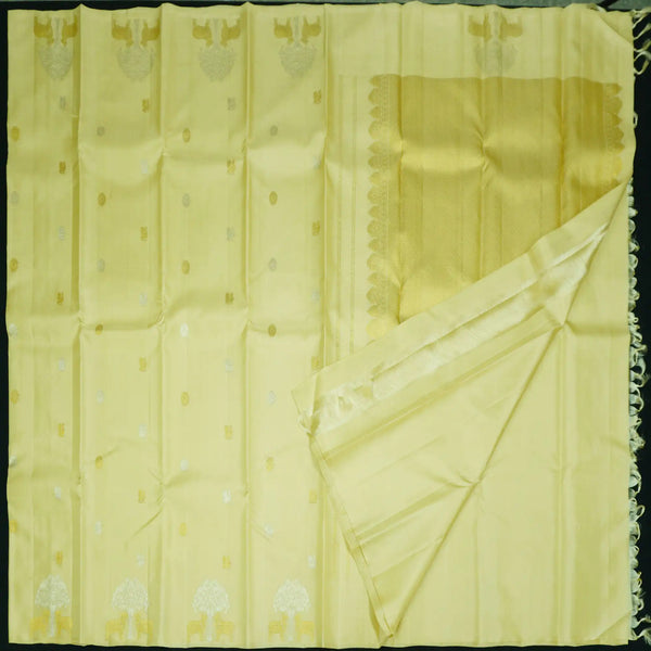 Ivory Kanchipuram Silk Saree