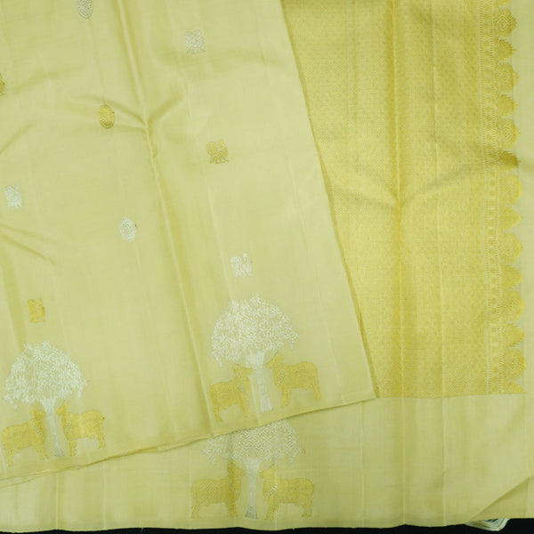 Ivory Kanchipuram Silk Saree