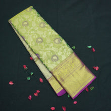 Load image into Gallery viewer, Green Tissue Kanchipuram Silk Saree Wedding Collection
