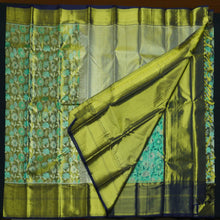 Load image into Gallery viewer, Mehandi green Tissue Exclusive Bridal Kanchipuram Silk Saree with Meenakari Design
