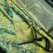 Load image into Gallery viewer, Mehandi green Tissue Exclusive Bridal Kanchipuram Silk Saree with Meenakari Design
