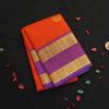 Chilli Red Kanchipuram Silk Saree with Double Border & Butta Motif - Vivaaha Silks & Sarees