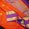 Chilli Red Kanchipuram Silk Saree with Double Border & Butta Motif - Vivaaha Silks & Sarees