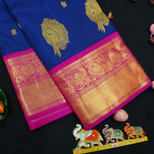 Load image into Gallery viewer, Royal Blue Kanchipuram Silk Saree · Pure Silk Saree · Bridal Silk Saree · Handloom Silk Saree · Traditional South Indian Saree · Wedding Silk Saree · Luxury Silk Saree
