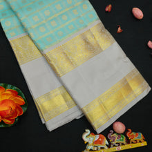 Load image into Gallery viewer, Pastel Kanchipuram Silk Saree · Pure Silk Saree · Bridal Silk Saree · Handloom Silk Saree · Traditional South Indian Saree · Wedding Silk Saree · Luxury Silk Saree . Designer Kanchipuram
