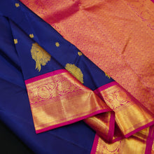 Load image into Gallery viewer, Royal Blue Kanchipuram Silk Saree · Pure Silk Saree · Bridal Silk Saree · Handloom Silk Saree · Traditional South Indian Saree · Wedding Silk Saree · Luxury Silk Saree
