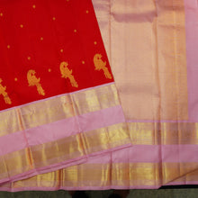 Load image into Gallery viewer, Red Kanchipuram Silk Saree · Pure Silk Saree · Bridal Silk Saree · Handloom Silk Saree · Traditional South Indian Saree · Wedding Silk Saree · Luxury Silk Saree
