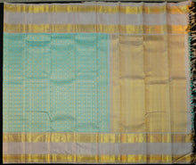 Load image into Gallery viewer, Pastel Kanchipuram Silk Saree · Pure Silk Saree · Bridal Silk Saree · Handloom Silk Saree · Traditional South Indian Saree · Wedding Silk Saree · Luxury Silk Saree . Designer Kanchipuram
