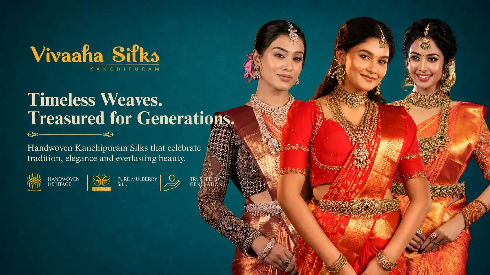 Kanchipuram Handloom Weavers Brand Website Homepage Banner