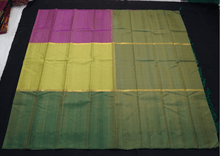 Load image into Gallery viewer, Green Mubbagam Kanchipuram Silk Saree - Vivaaha Silks &amp; Sarees
